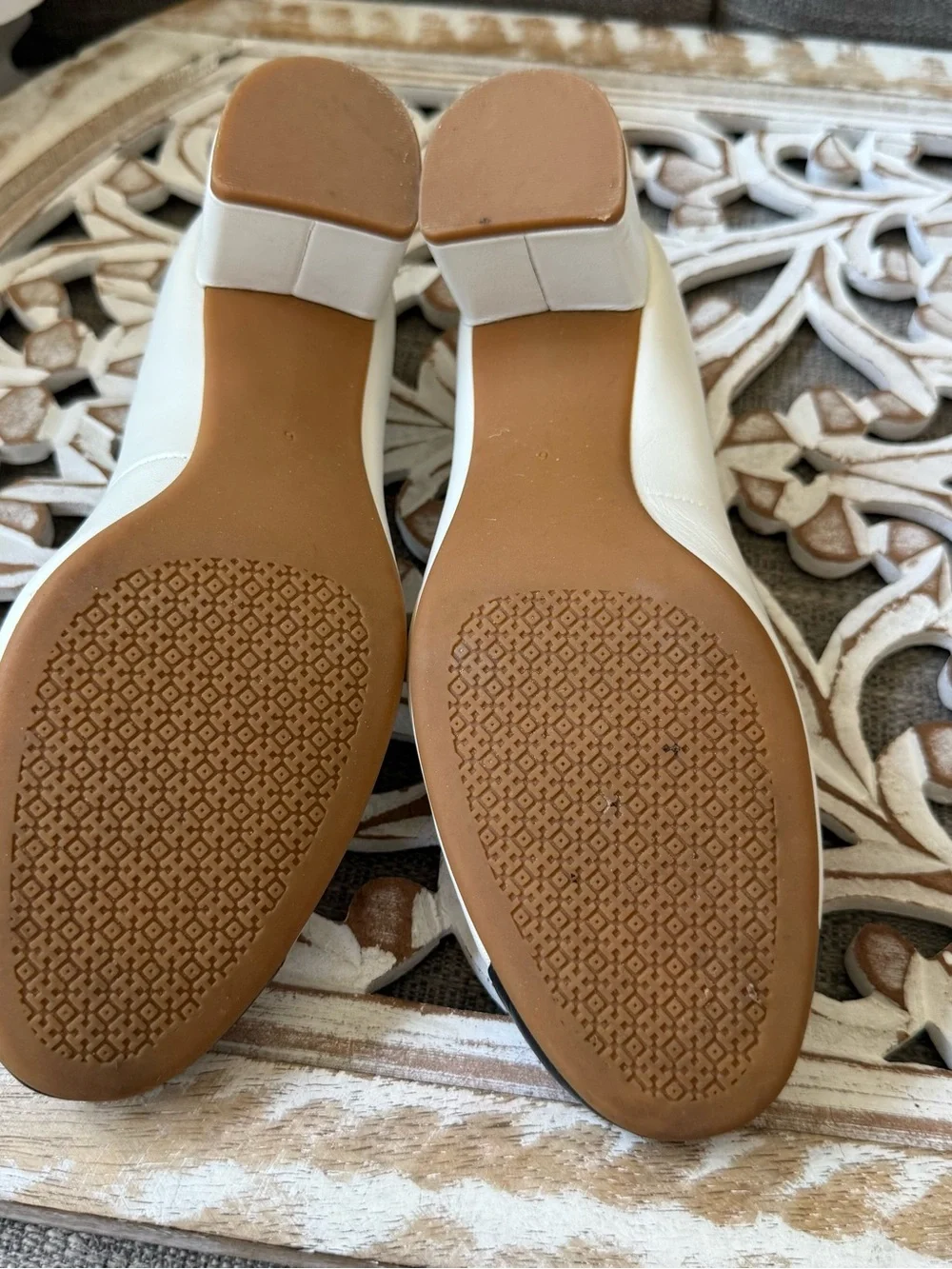 Tory Burch Women's Logo Cap-Toe Block Heels Shoes 6